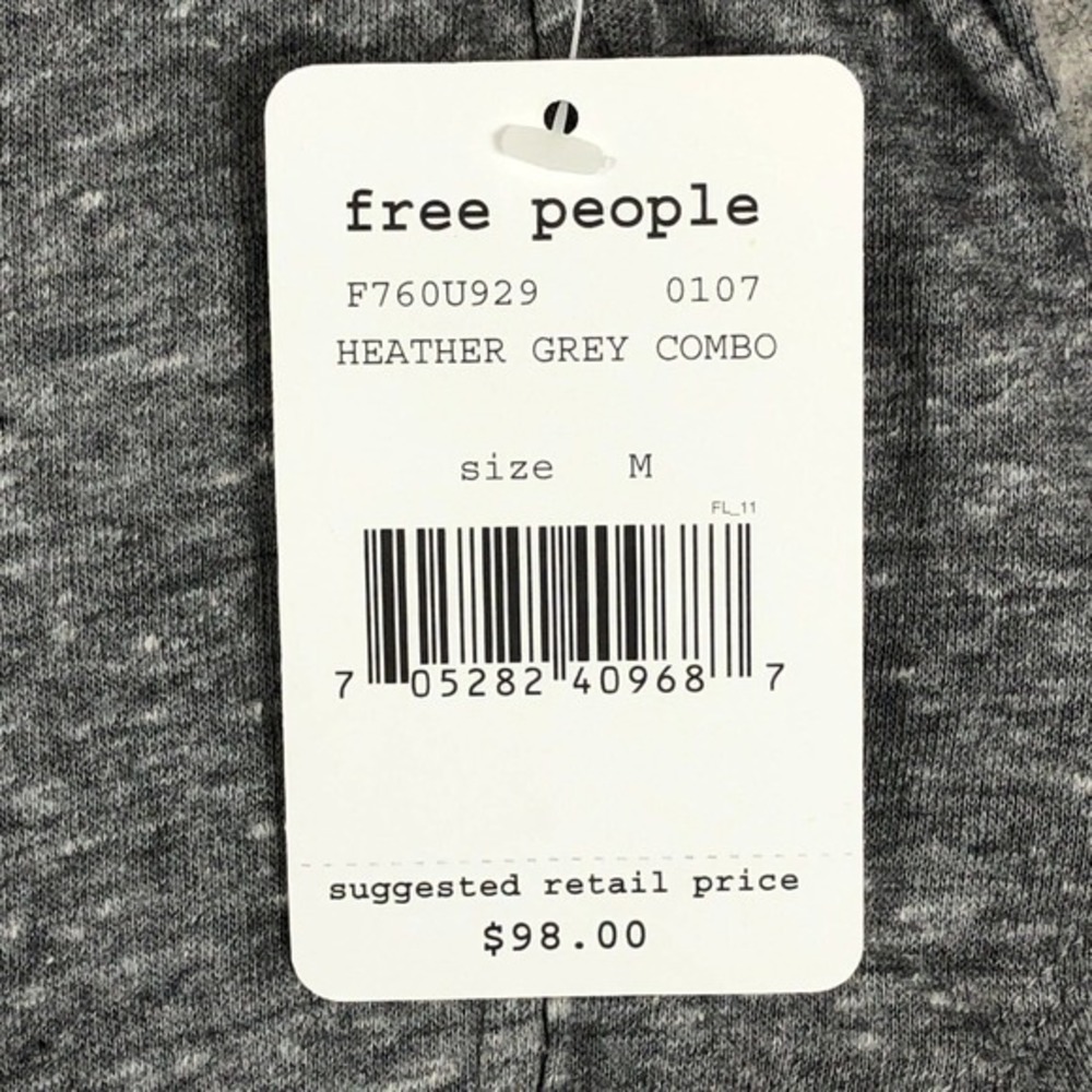 NWT Free People Universe Crystal Arrow Tank Top Womens Medium Heather Gray Ombre - Picture 7 of 16